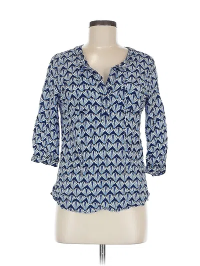 Pre-owned Stylus 3/4 Sleeve Blouse In Blue