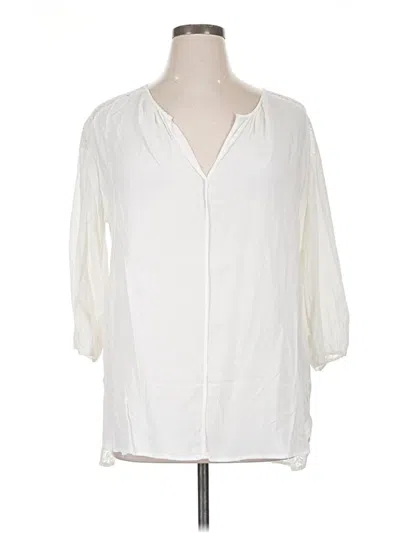 Pre-owned Stylus 3/4 Sleeve Blouse In Ivory