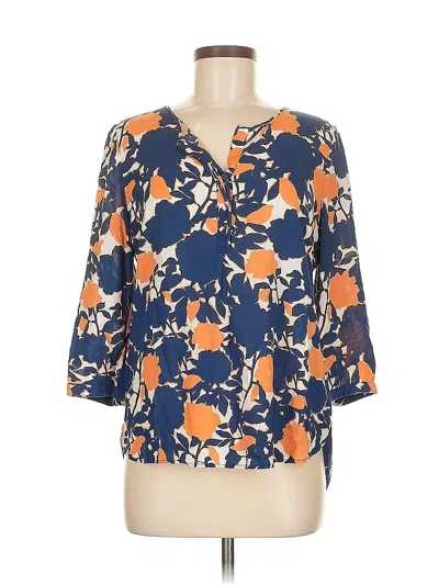 Pre-owned Stylus 3/4 Sleeve Blouse In Orange