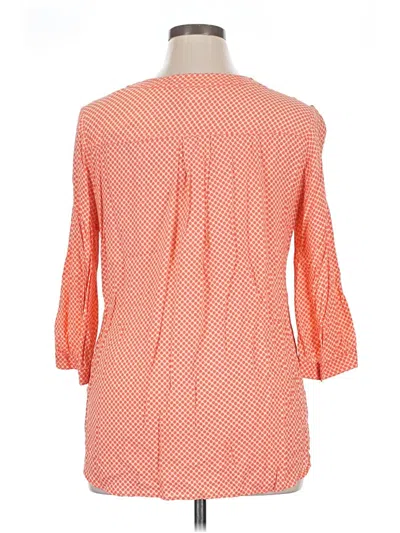 Pre-owned Stylus 3/4 Sleeve Blouse In Orange