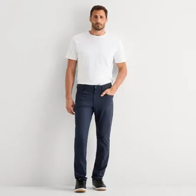 Stylus 5 Pocket Mens Regular Fit Flat Front Pant In Blue