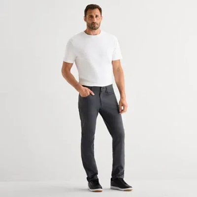 Stylus 5 Pocket Mens Regular Fit Flat Front Pant In Gray