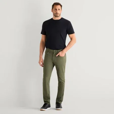 Stylus 5 Pocket Mens Regular Fit Flat Front Pant In Green