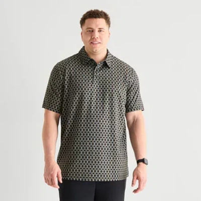 Stylus Big And Tall Mens Regular Fit Short Sleeve Polo Shirt In Black