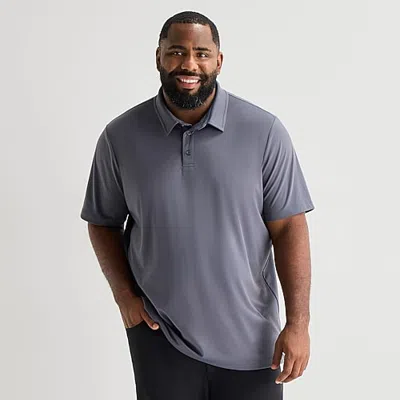 Stylus Big And Tall Mens Regular Fit Short Sleeve Polo Shirt In Black