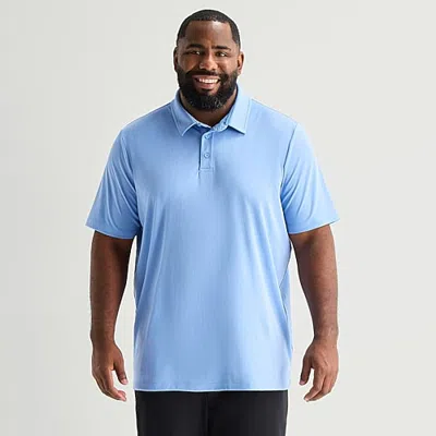 Stylus Big And Tall Mens Regular Fit Short Sleeve Polo Shirt In Blue