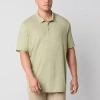 Stylus Big And Tall Mens Regular Fit Short Sleeve Polo Shirt In Green