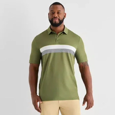 Stylus Big And Tall Mens Regular Fit Short Sleeve Polo Shirt In Green