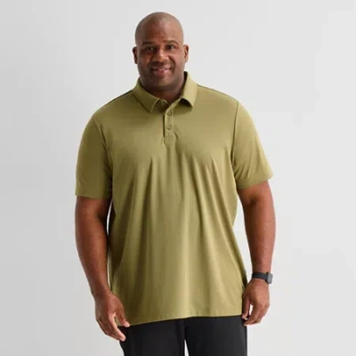 Stylus Big And Tall Mens Regular Fit Short Sleeve Polo Shirt In Green