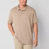 Stylus Big And Tall Mens Regular Fit Short Sleeve Polo Shirt In Sand