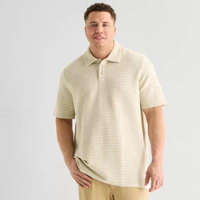 Stylus Big And Tall Mens Regular Fit Short Sleeve Polo Shirt In Nude