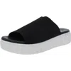 Stylus Dorando Womens Knit Wedge Slide Sandals In Black