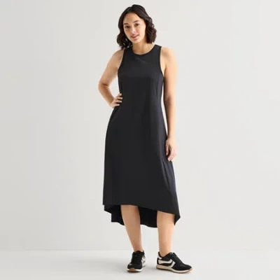 Stylus Easy Tank Maxi Dress Womens Sleeveless Maxi Dress In Black