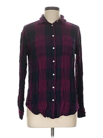 Pre-owned Stylus Long Sleeve Button Down Shirt In Purple