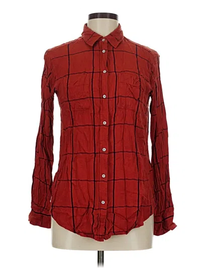 Pre-owned Stylus Long Sleeve Button Down Shirt In Red