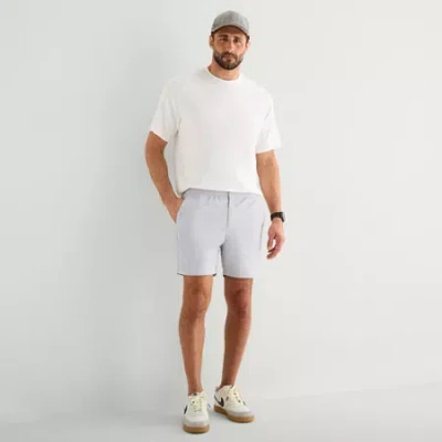 Stylus Mens 6" Mid Rise Drawstring Waist Pull-on Short In Gray