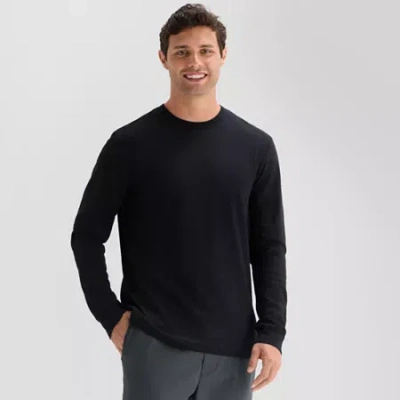 Stylus Mens Crew Neck Long Sleeve T-shirt In Black