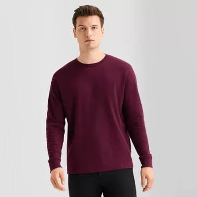 Stylus Mens Crew Neck Long Sleeve T-shirt In Purple