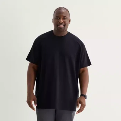 Stylus Mens Crew Neck Short Sleeve Big And Tall T-shirt In Black