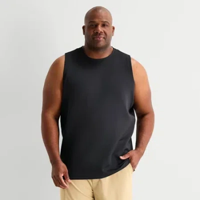 Stylus Mens Crew Neck Sleeveless Big And Tall Muscle T-shirt In Black