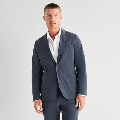 Stylus Mens Double Breasted Regular Fit Blazer In Gray