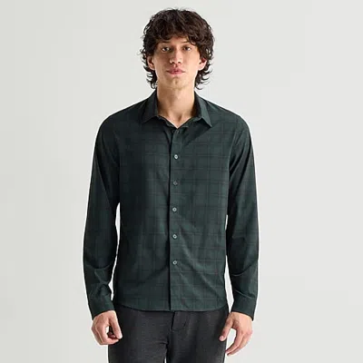 Stylus Mens Long Sleeve Classic Fit Button-down Shirt In Green