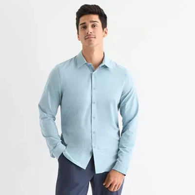 Stylus Mens Long Sleeve Regular Fit Button-down Shirt In Blue