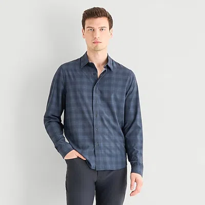 Stylus Mens Long Sleeve Regular Fit Button-down Shirt In Blue
