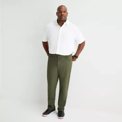 Stylus Mens Regular Fit Big And Tall Flat Front Pant In Green