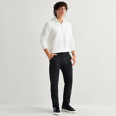 Stylus Mens Regular Fit Flat Front Pant In Black