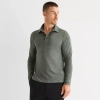 Stylus Mens Regular Fit Long Sleeve Polo Shirt In Green