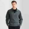 Stylus Mens Regular Fit Long Sleeve Waffle Polo Shirt In Gray
