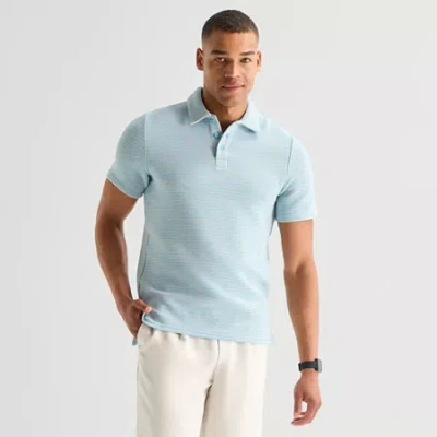 Stylus Mens Regular Fit Short Sleeve Polo Shirt In Blue