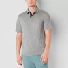 Stylus Mens Regular Fit Short Sleeve Polo Shirt In Gray