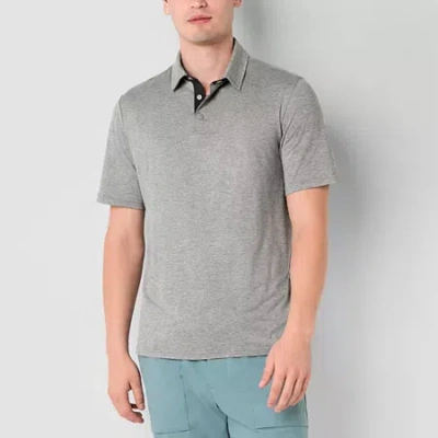 Stylus Mens Regular Fit Short Sleeve Polo Shirt In Gray
