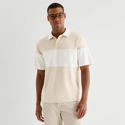 Stylus Mens Regular Fit Short Sleeve Polo Shirt In Neutral