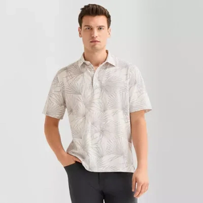 Stylus Mens Regular Fit Short Sleeve Polo Shirt In White