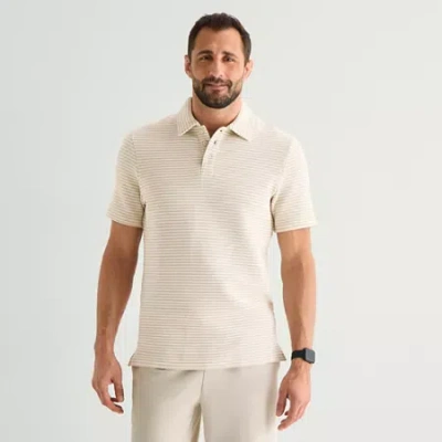 Stylus Mens Regular Fit Short Sleeve Polo Shirt In Neutral