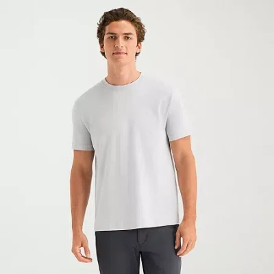 Stylus Mens Round Neck Elbow Sleeve Big And Tall T-shirt In Gray