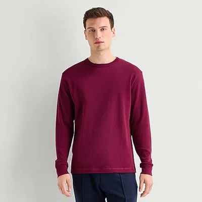 Stylus Mens Round Neck Long Sleeve T-shirt In Red
