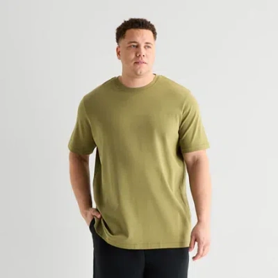 Stylus Mens Round Neck Short Sleeve Big And Tall T-shirt In Green