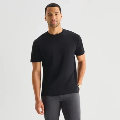 Stylus Mens Round Neck Short Sleeve T-shirt In Black