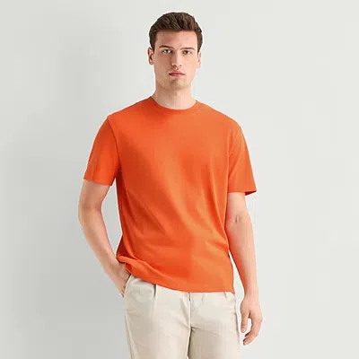 Stylus Mens Round Neck Short Sleeve T-shirt In Orange