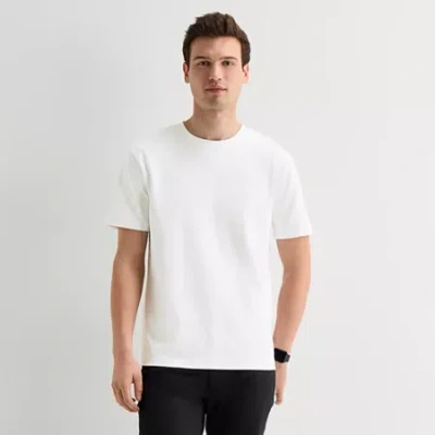 Stylus Mens Round Neck Short Sleeve T-shirt In White