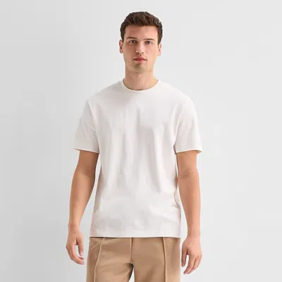 Stylus Mens Round Neck Short Sleeve T-shirt In White