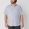 Stylus Mens Short Sleeve Classic Fit Big And Tall Button-down Shirt In White