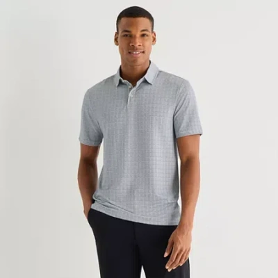 Stylus Mens Short Sleeve Polo Shirt In Gray