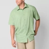Stylus Mens Short Sleeve Regular Fit Big And Tall Button-down Shirt In Green