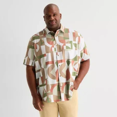 Stylus Mens Short Sleeve Regular Fit Big And Tall Button-down Shirt In Multi
