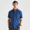 Stylus Mens Short Sleeve Regular Fit Button-down Shirt In Blue